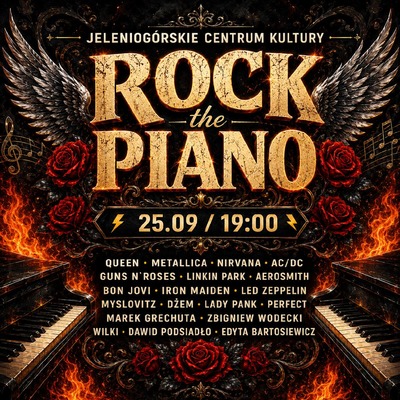 Event poster:  ROCK the PIANO 