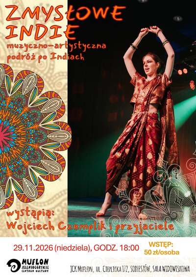Event poster:  PROGRAM ARTYSTYCZNY „ZMYSŁOWE INDIE” WOJCIECH CZEMPLIK I PRZYJACIELE 